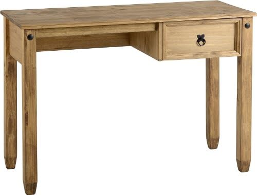 Seconique Budget Mexican Study Desk in Distressed Waxed Pine, W 1070mm x D 445mm x H 750mm