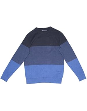 Gradient Stripe Crew-Neck Sweater