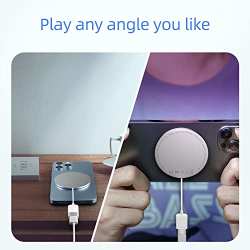 Magnetic Wireless Charger Fast Charging Pad: USB Type C Ultra Slim Design- Compatible with Apple Magsafe Devices - iPhone 13/12/Pro/Pro Max/Mini Airpods Pro - Qi Enabled Devices - Samsung Galaxy Note