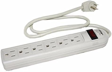 Extension Cords 8 FT 6 Outlet Power Strip Extension Cord w/ Surge Protector ETL Tap 8 Feet by Extension Cords