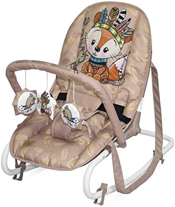 Lorelli Baby Rocker, Baby Rocker TOP Relax, Adjustable, Chair, Carrying Handle, Colour:Beige Fox