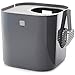 Modkat Top-Entry Litter Box - Reduces Litter Tracking, Swivel Lid for Easy Cleaning, Leak-Proof, Dog Proof - Includes Scoop & Reusable Liner Gray