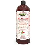 VEGAN LIQUID MORNING MULTIVITAMIN by MaryRuth (Raspberry) Highest Purity Organic Ingredients, Vitamins A B C D3 E, Minerals &amp; Amino Acids to Provide Energy All Day, Non-GMO, Gluten Free, Paleo