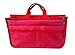 RW Collections Handbag Organizer, Liner, High Quality Nylon Multi-Pocket Purse Bag Travel Organizer Insert, 13 Compartments - Large (Red/Pink)