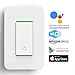 Smart Light Switch, WIFI Alexa Smart Switch Work with Amazon Alexa & Google Home, Timing Function, Overload Protection, No Hub Required (1-Pack)