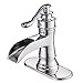 BWE Bathroom Faucet Chrome Waterfall Sink Bath Faucets Single Handle Hole Lavatory Vanity Restroom Commercial Water Supply Lines Hose Polished Lead-Free