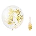 Gold Confetti Balloons - Large 18