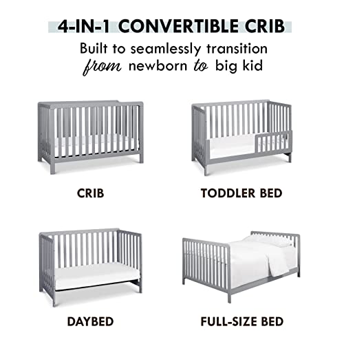 Carter's by DaVinci Colby 4in1 LowProfile Convertible Crib in Grey