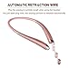 Bluetooth Headphones Retractable, LSCHARM Sport Wireless Stereo Neckband Headset Retractable Earbuds Noise Cancelling with Mic (Rose Gold)