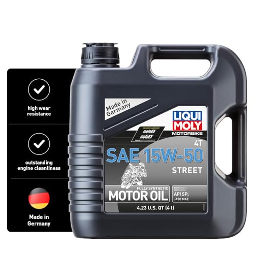LIQUI MOLY Motorbike 4T 15W-50 Street | 4 L | Motorrad Synthesetechnologie Motoröl | Art.-Nr.: 1689