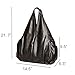 XMRSOY Handbag For Women,Large Slouchy Hobo Bag Soft Washed PU Leather Purse Amazing Multi Pocket Totes (Black)