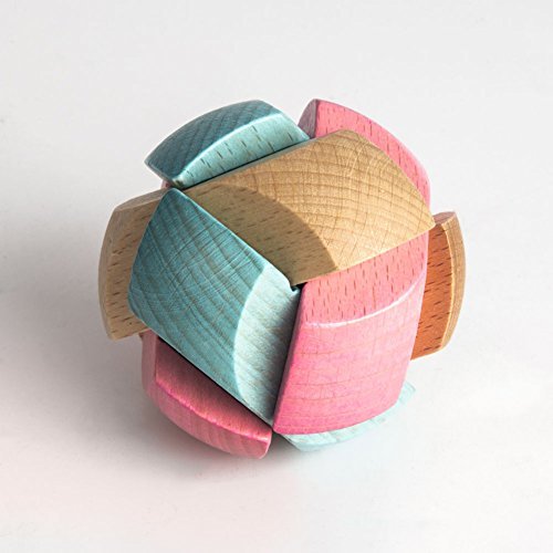 Puzzle Games Puzzle Pieces 6 Chinese ucational Toys -KongMing Lock “Colorful Soccer” Cube ,and Gift For Kids/Adults For Birthdays, Valentine\'s day, Easter, Christmas,DIY Present Packing