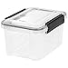 IRIS USA UCB-XS Quart WeatherPro Storage Box, 6.5 Qt - Single, Clear