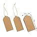 DECORA Gift Tags 100 Pieces Kraft Brown Tags with Free 100 Feet Jute Twine for Gift,Clothes, Wedding, Price Tag