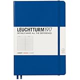 Leuchtturm1917 Medium Size A5 Hardcover Notebook, Ruled Pages, Royal Blue