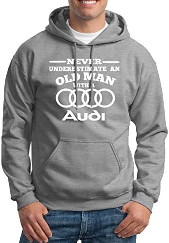 Audi 1 Never Underestimate an Old Man with an Audi Mens Hoodies
