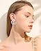 Luxury Letter G Pearl Initial Stud Earrings Statement Earrings for Women Girls By MANIHO