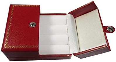 3 1/2''Wx3''Dx1 1/2''H Leatherette Multiple Ring Gift Box Jewelry Organizer Storage Case