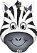 Safari Jungle Zoo Animals Jumbo Balloons Zebra, Tiger, Giraffe & Monkey and 12 pc Safari 11