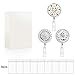 Retractable Badge Holder Reel, FEELSO Metal Heavy Duty Bling Badge Holder with Belt Clip and 9pcs Plastic ID Card Badge Holders, Steel Wire Cord Reel Up to 25 inch (3 Pack)