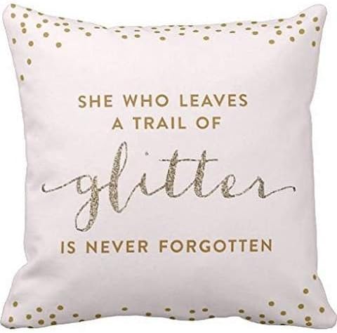 She Who Leaves A Trail of Glitter - Throw 22*22 pillow case cover