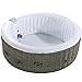 Goplus 4-6 Person Outdoor Spa Inflatable Hot Tub for Portable Jets Bubble Massage Relaxing w/Accessories Set (6-Person, Coffee)