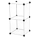 C&AHOME Cube Storage, 2-Cube Organizer Unit, Plastic Closet Storage Shelf, DIY Bookshelf, Modular Bookcase, Cabinet Ideal for Bedroom, Living Room, Office, 12.4