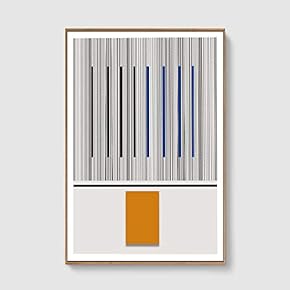 Framed Home Artwork Lines Art for Living Room Bedroom