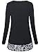 Tunic Tops for Leggings for Women,FANSIC Career Blouses Womens A line Clothing Loose Fitting Tops X-Large Black