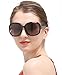 MOTINE Oversized Women's Polarized Sunglasses Fashion Sunglasses UV400 (Black)