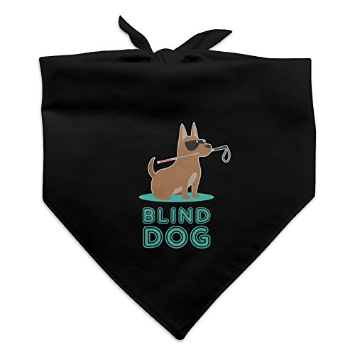 Graphics and More Blind Dog with Sunglasses and Cane Dog Pet Bandana - Black