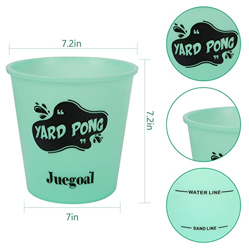 Juegoal Yard Pong Glow in Dark, Outdoor Giant Yard Games Pong Game Set