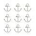 Pack of 50 mini Anchor Charms Pendant Clock Watch Wheel Gear for Crafting, Jewelry Making Accessory(50pcs Anchor silver)