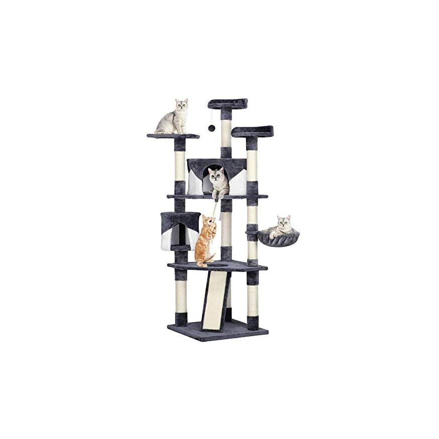 Yaheetech 79in MultiLevel Cat Trees Indoor Cat Tower with Sisal
