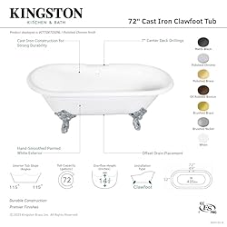 Kingston Brass VCT7DE7232NL8 Aqua Eden Clawfoot