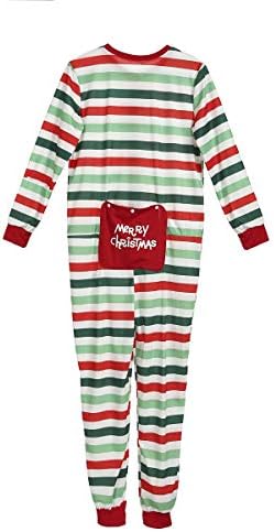 Merry Christmas Family Pajamas Set Striped Onesie Parent-Child Sleepwear Adult Kids Romper Jumpsuit