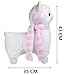 Alpacasso 17'' White Plush Alpaca, Cute Stuffed Animals Toys.(Scarf and Earmuff)