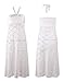 Vivilover Women's Lace Crochet Tunic Beach Dress Swimwear Cover Up Wrap (White)
