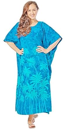 Peppermint Bay Women's Beach Caftan in Miami Nights at Amazon Womenâs Clothing store: