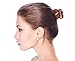 White Dome Simulated Pearl Cable Bezel Set Clip On Earrings For Women Non Pierced Ears Silver Plated Brass