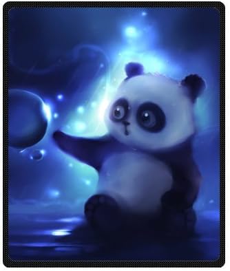 Giant Panda Fleece Plush Blanket 50" x 60" (Medium) Unique Design