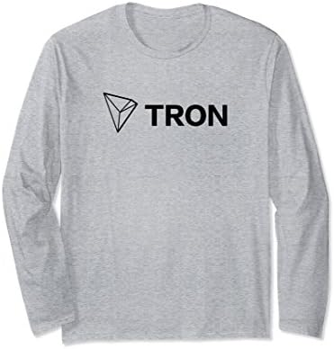 Unisex Tron TRX HODL Coin Cryptocurrency Long Sleeve T-Shirt 2XL Heather Grey