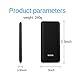 10000mAh Power Bank, Ultra Slim and Compact High-Speed-Charging Portable Charger with Built-in AC Plug, Three different kinds of Charging Cables Compatible with iPhone, Samsung Galaxy and More(Black)