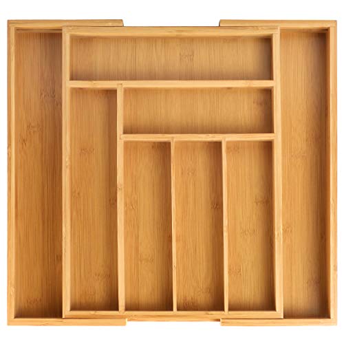 Bamboo Expandable Drawer Organizer For Utensils Holder Import