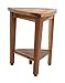 EcoDecors, Snazzy Corner, Corner Teak Shower Stool, Corner Teak Shower Bench, Corner Teak Shower Seat, Corner Teak Shower Shelf, Teak Caddy, Teak Shower Caddy, 18