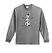 Soccer Snowman long-sleeve T-shirt - size Youth Large - color Heather Gray