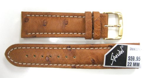 Speidel 22mm Brown High Quality Genuine Ostrich Band Made In Italy