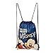 Disney Mickey Mouse Drawstring Backpacks 2 Pack Blue & Red