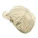 Frayed Washed Newsboy Cap - Natural W15S56C