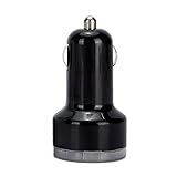 USB Car Charger.Adapter (12 / 24W)Quick Charge .Fit Iphone, Ipod, Ipad,Samsung and Other (Black)
